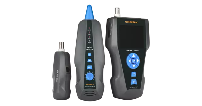 Тестер кабельный NIKOMAX NMC-TED500TPE, STP/UTP/RJ45/RJ12/RJ11/BNC (NMC-TED500TPE)