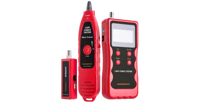 Тестер-трассоискатель кабеля NIKOMAX NMC-TED400TR, BNC/USB/RJ-45/12