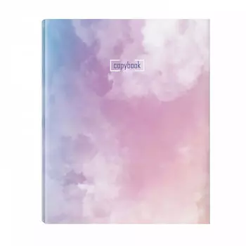 Тетрадь клетка A5 240 листов, кольца, обложка картон - Cloud, BRAUBERG (404094)