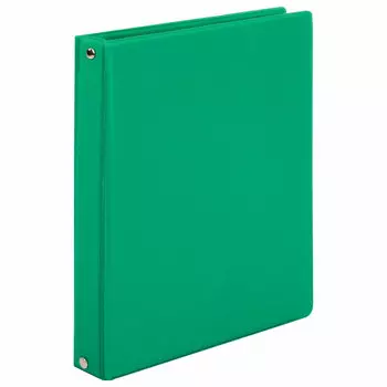 Тетрадь клетка A5 80 листов, кольца, поля, обложка пвх - зеленый, BRAUBERG (403910)