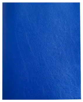 Тетрадь клетка A5 96 листов, скрепка, поля, обложка бумвинил - бумвинил, синий цвет, BURO (1511768)