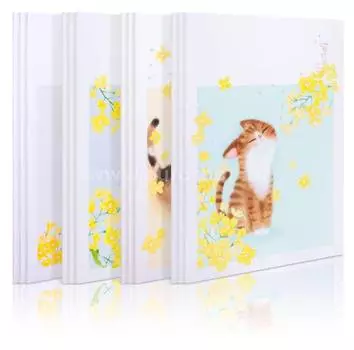 Тетрадь линейка A4 40 листов, без полей, обложка картон - Коты, 4 вида в ассортименте, DELI FA440 (1394519)