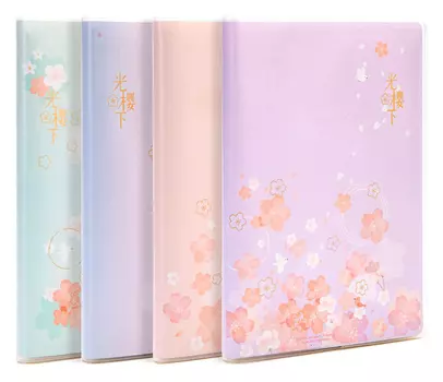 Тетрадь линейка A5 96 листов, без полей - ассорти, DELI SAKURA PT3296 (1658062)