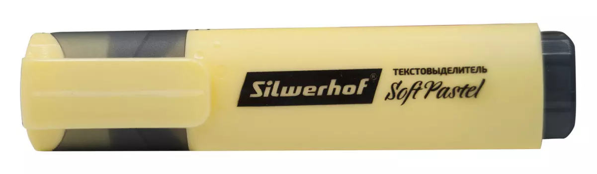 Текстовыделитель Silwerhof Soft Pastel скошенный пиш. наконечник 1-5мм ванильный коробка (1218357/108133-27)