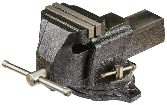 Тиски ЗУБР ЭКСПЕРТ, слесарные, 125мм, функция поворота, наковальня (32703-125)