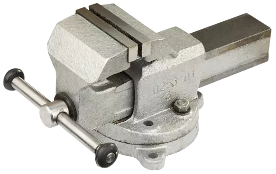 Тиски ЗУБР ЭКСПЕРТ, слесарные, 80мм, функция поворота, наковальня (32602-80)