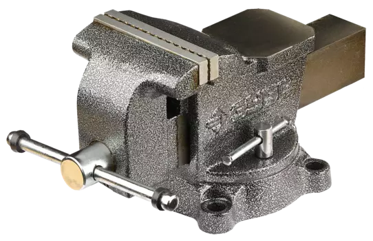 Тиски ЗУБР МАСТЕР, слесарные, 125мм, функция поворота, наковальня (3258-125)