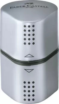 Точилка для карандашей FABER-CASTELL Trio Grip 2001, контейнер для стружки, 3 отверстия (183800)
