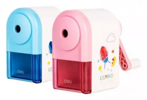 Точилка для карандашей механическая Deli E0641S, контейнер для стружки, 1 отверстие (E0641S)