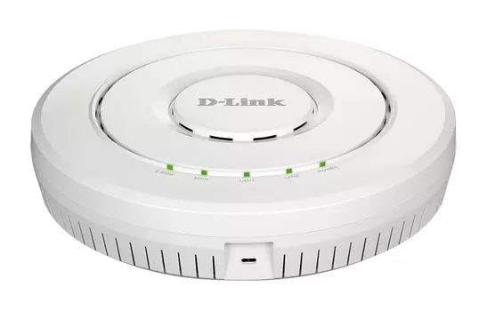 Точка доступа D-link DWL-X8630AP, LAN: 2x2.5 Гбит/с, 802.11a/b/g/n/ac/ax, 2.4 / 5 ГГц, до 2.4 Гбит/с, внутренних антенн: 4x4дБи, PoE (DWL-X8630AP/UN/A1A)