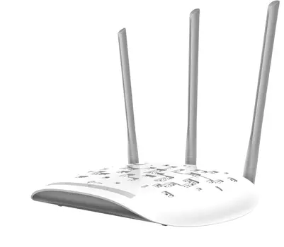 Точка доступа TP-LINK TL-WA901N, LAN: 1x100 Мбит/с, 802.11a/b/g/n, 2.4 ГГц, до 450 Мбит/с, внешних антенн: 3x5dBi, PoE