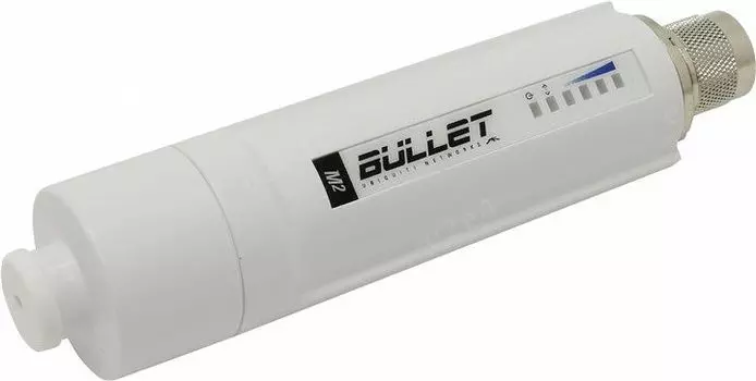 Точка доступа Ubiquiti Bullet M2 HP, LAN: 1x100 Мбит/с, 802.11n, 2.4 ГГц, до 100 Мбит/с, PoE (BulletM2-HP)