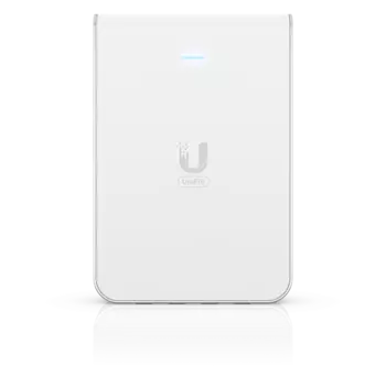 Точка доступа Ubiquiti UniFi 6 In-Wall AP 5xLAN 1 Гбит/с, 802.11a/b/g/n/ac/ax, 2.4 / 5 ГГц, до 5.38 Гбит/с, внутренних антенн: 1x5.9 дБи, PoE (U6-IW)