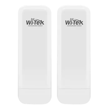 Точка доступа Wi-Tek WI-CPE513P-KIT v3, 2xLAN, 802.11a/b/g/n, 5 ГГц, до 300 Мбит/с, внутренних антенн: 1x13дБи, PoE, комплект 2шт. (WI-CPE513P-KIT v3)