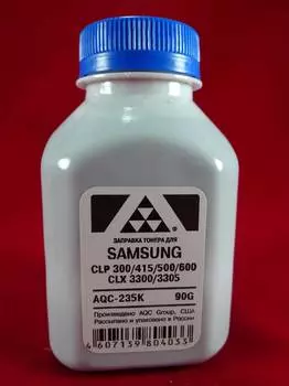 Тонер AQC AQC-235K, бутыль 90 г, черный, совместимый для Samsung CLP-300/315/320/325/360/415/500/510/600/610/660, CLX-3300/3305 (AQC-235K)