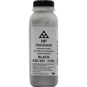 Тонер AQC AQC-293, бутыль 115 г, черный, совместимый для LJ P2035/2055