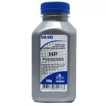 Тонер B&amp;W, бутыль 115 г, черный, совместимый для P2035/2055 (STA-593)