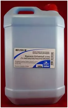 Тонер B&W KST-212C-1K, канистра 1 кг, голубой, совместимый для Kyocera TK-590/TK-540/TK-550/TK-560/TK-570/TK-580/TK-895, Standart