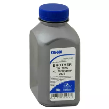 Тонер B&W STA-580, бутыль 85 г, черный, совместимый для Brother Brother TN 2075 / 2085 / 2135 / 2175, HL 2030 / 2035 / 2040 / 2075 / 2140 / 2150 / 2170
