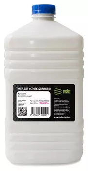 Тонер Cactus Color Universal CS-TKYCUM-500, бутыль 500 г, пурпурный, совместимый для Kyocera (CS-TKYCUM-500)