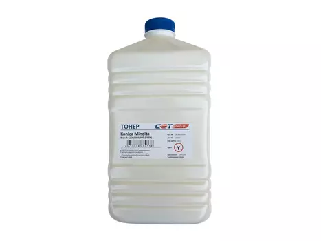 Тонер CET NF5Y, бутыль 500 г, желтый, совместимый для Konica Minolta Bizhub C360/280/220 (CET8813500)