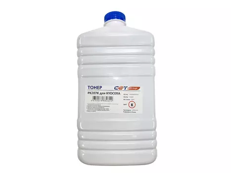 Тонер CET PK207K, бутыль 500 г, черный, совместимый для Kyocera ECOSYS M8124cidn, ECOSYS M8130cidn, TASKalfa 306ci, TASKalfa 307ci, TASKalfa 356ci, TASKalfa 406ci, Taskalfa 308ci, Taskalfa 358ci (OSP0207K500)