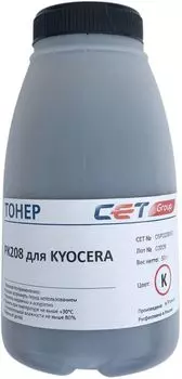Тонер CET PK208, бутыль 50 г, черный, совместимый для Kyocera Ecosys M5521cdn/M5526cdw/P5021cdn/P5026cdn (OSP0208K-50)