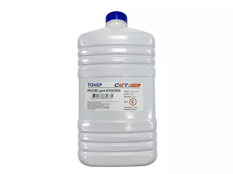 Тонер CET PK210C, бутыль 500 г, голубой, совместимый для Kyocera TASKalfa 3252ci, TASKalfa 3253ci, ECOSYS P7040cdn, ECOSYS P6230cdn, ECOSYS P6235cdn, ECOSYS P7240cdn, TASKalfa 2552ci, TASKalfa 2553ci, TASKalfa 4052ci, TASKalfa 4053ci, TASKalfa 5052ci, TASKalfa 5053ci, TASKalfa 6052ci, TASKalfa 6053ci (OSP0210C500)