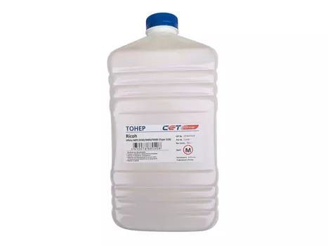 Тонер CET Type 516, бутыль 500 г, пурпурный, совместимый для Ricoh Aficio MPC2030, Aficio MPC4000, Aficio MPC5000, Aficio MPC2800, Aficio MPC3300, Aficio MPC2050, Aficio MPC2550, Aficio MPC2051, Aficio MPC2551, Aficio MPC4501, Aficio MPC5501, Aficio MPC305SP, Aficio MPC305SPF, Aficio MPC3003, Aficio MPC3503, Aficio MPC3004, Aficio MPC3504, Aficio MPC4503, Aficio MPC5503, Aficio MPC6003, Aficio MPC4504, Aficio MPC5504, Aficio MPC6004 (CET8071500)