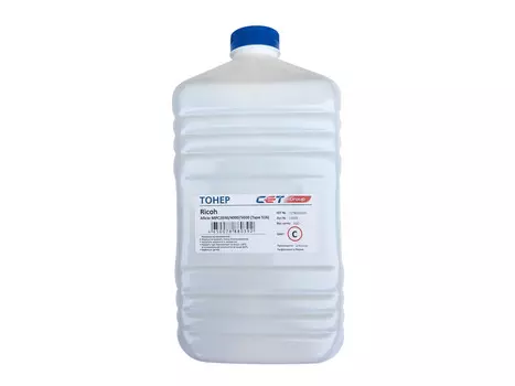Тонер CET Type 516, бутыль 500 г, голубой, совместимый для Ricoh Aficio MPC2030, Aficio MPC4000, Aficio MPC5000, Aficio MPC2800, Aficio MPC3300, Aficio MPC2050, Aficio MPC2550, Aficio MPC2051, Aficio MPC2551, Aficio MPC4501, Aficio MPC5501, Aficio MPC305SP, Aficio MPC305SPF, Aficio MPC3003, Aficio MPC3503, Aficio MPC3004, Aficio MPC3504, Aficio MPC4503, Aficio MPC5503, Aficio MPC6003, Aficio MPC4504, Aficio MPC5504, Aficio MPC6004 (CET8065500)