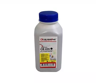 Тонер Colouring CG-65-TNR-CB435, бутыль 65 г, черный, совместимый для LJ P1005/P1006/1505