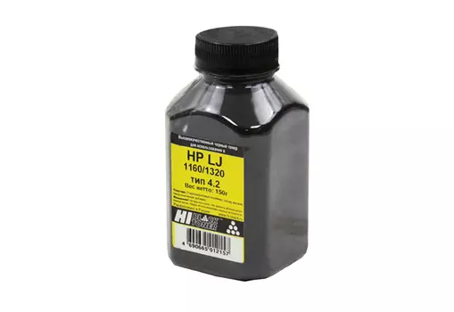 Тонер Hi-Black, бутыль 150 г, черный, совместимый для Canon Q5949A/Q5949X, Canon 708 LJ 1160/1320/3390/3392, i-Sensys LBP3300/LBP3360, Тип 4.2 (2011000606)