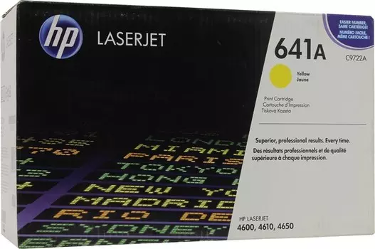 Картридж лазерный HP 641A/C9722A, желтый, 8000 страниц, оригинальный для Color LaserJet 4600dtn / 4600 / 4600hdn / 4600n / 4650dtn / 4650 / 4650dn 4650hdn / 4650dtn / 4650n / 4650dn