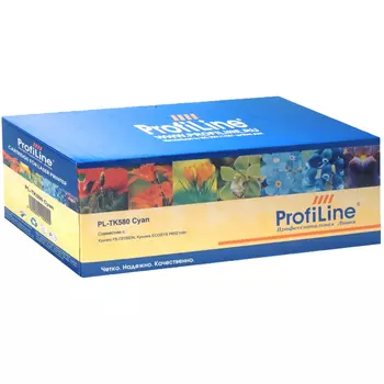 Картридж лазерный ProfiLine PL-TK-580C (TK-580C), голубой, 2800 страниц, совместимый для Kyocera FS-C5150DN/ECOSYS P6021cdn