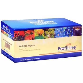 Картридж лазерный ProfiLine PL-TK-580M (TK-580M), пурпурный, 2800 страниц, совместимый для Kyocera FS-C5150DN/ECOSYS P6021cdn