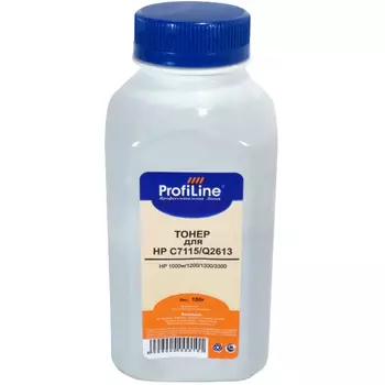 Тонер ProfiLine PL-150-TNR-C7115/Q2613, бутыль 150 г, черный, совместимый для LJ 1000w/1200/1300/3300 (PL-150-TNR-C7115/Q2613)
