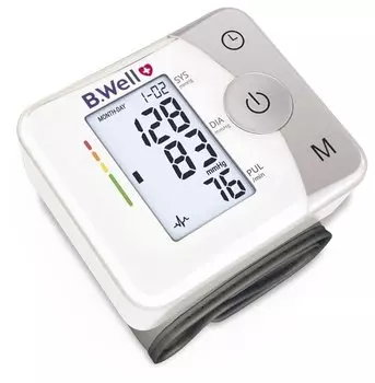 Тонометр B.Well MED-57, автоматический, на запястье, ЖК-экран, средняя манжета