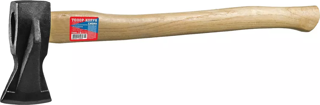 Топор колун СИБИН, длина рукояти 500мм, материал рукояти: дерево, 1.7кг (20694-17_z01)