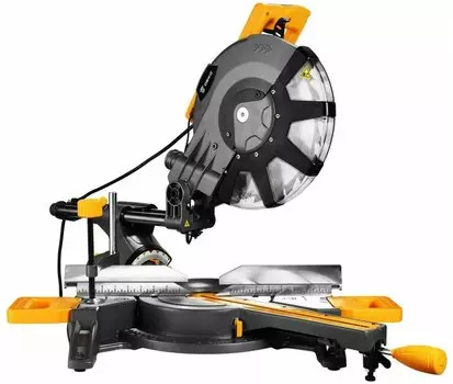 Торцовочная пила Deko DKMS2500-305, 2.5 кВт, 4000 об/мин, диаметр диска 30.5 см (063-4316)