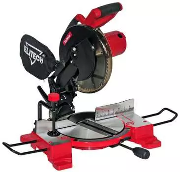 Торцовочная пила ELITECH ПТ 1625 (Е2007.004.00), 1.6 кВт, 4600 об/мин, диаметр диска 25.5 см (201283)