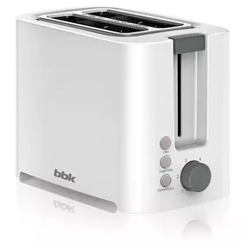 Тостер BBK TR81M 800 Вт, подогрев, размораживание, белый (TR81M (W))