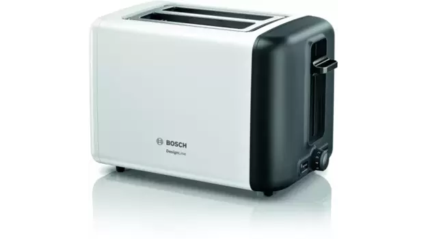 Тостер Bosch TAT3P421 960 Вт, подогрев, размораживание, белый/черный (TAT3P421)