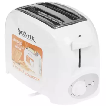 Тостер Centek CT-1420 750 Вт, белый (CT-1420)