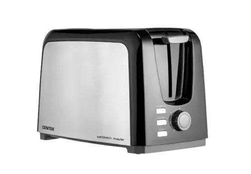 Тостер Centek СТ-1429 750Вт, подогрев, размораживание, серебристый/черный (CT-1429 BEIGE)