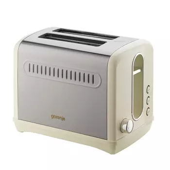 Тостер GORENJE T1100CLI 1100Вт, подогрев, размораживание, бежевый (682719)