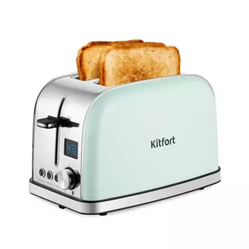Тостер Kitfort КТ-4098 850 Вт, подогрев, размораживание, мятный (КТ-4098)