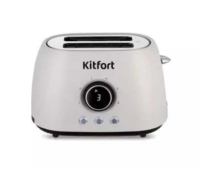 Тостер Kitfort KT-6250 800 Вт, подогрев, размораживание, белый/черный (KT-6250)