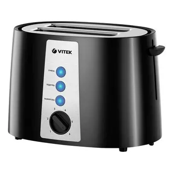 Тостер VITEK Starlight VT-7167 800 Вт, подогрев, размораживание, черный (VT-7167)