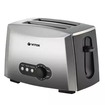 Тостер VITEK VT-7162 945 Вт, подогрев, размораживание, серый