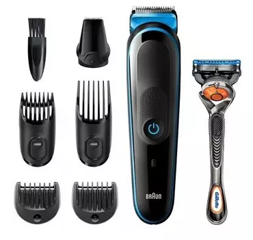 Триммер Braun MGK3245, режимов 2, насадок 5, синий/черный (81705284)